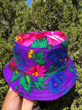 Load image into Gallery viewer, Reversible Bluebird/Masani scarf Bucket-Hat
