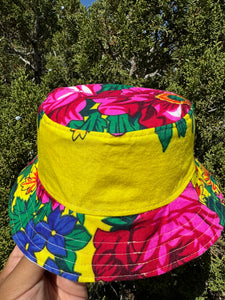 Reversible Bluebird/Masani scarf Bucket-Hat