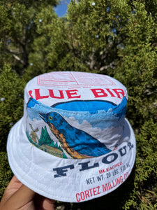 Reversible Bluebird/Masani scarf Bucket-Hat