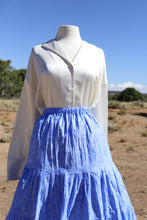 Load image into Gallery viewer, Painted Blue 3 Tier Masani Skirt
