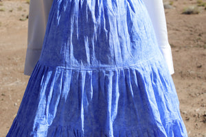 Painted Blue 3 Tier Masani Skirt