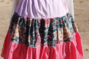 Pink Ombré Floral 3 Tier Masani Skirt