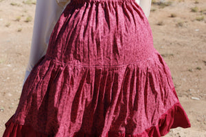 Ruby Red 3 Tier Masani Skirt