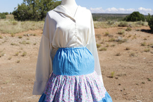 Blue Blooming Floral 3 Tier Masani Skirt