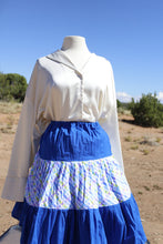 Load image into Gallery viewer, Blue Grid 3 Tier Masani Skirt

