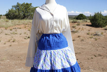 Load image into Gallery viewer, Blue Grid 3 Tier Masani Skirt
