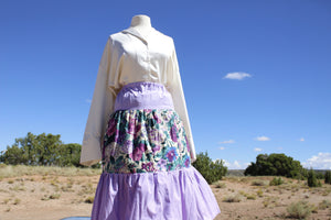 Mid Purple Florals  3 Tier Masani Skirt