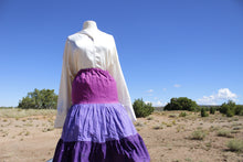 Load image into Gallery viewer, Purple PokaDot Gradient 3 Tier Masani Skirt
